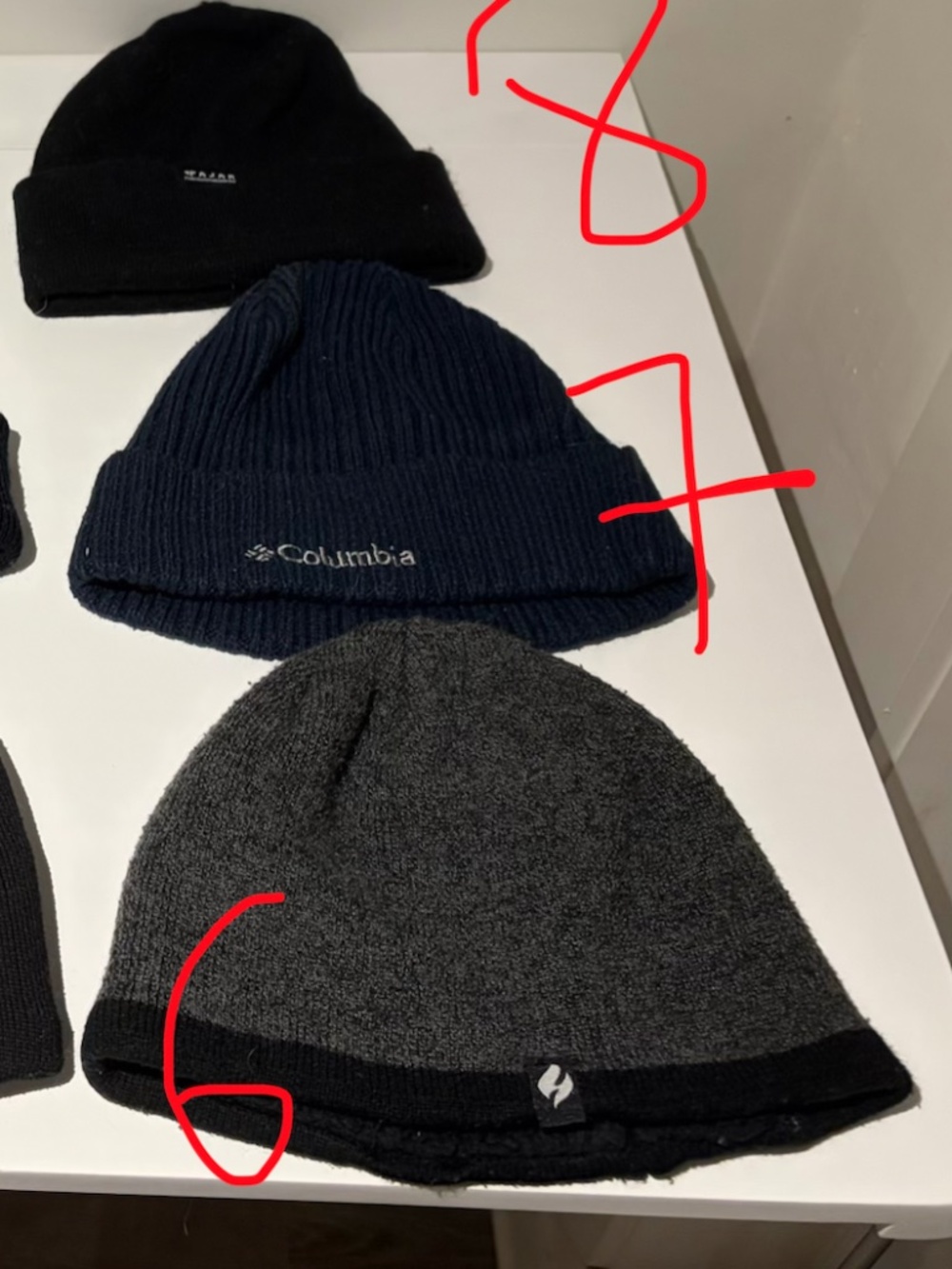 6 - Heat Holders Grey Black Thermal Fleece Lined Beanie